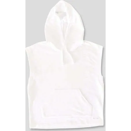 Bloomy Kids Bliss Relaxed Short Sleeve Drawstring Hoodie, White