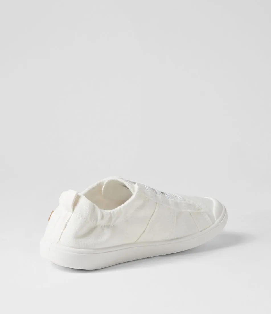 BLOWFISH Vex White Petal Linen Sneakers