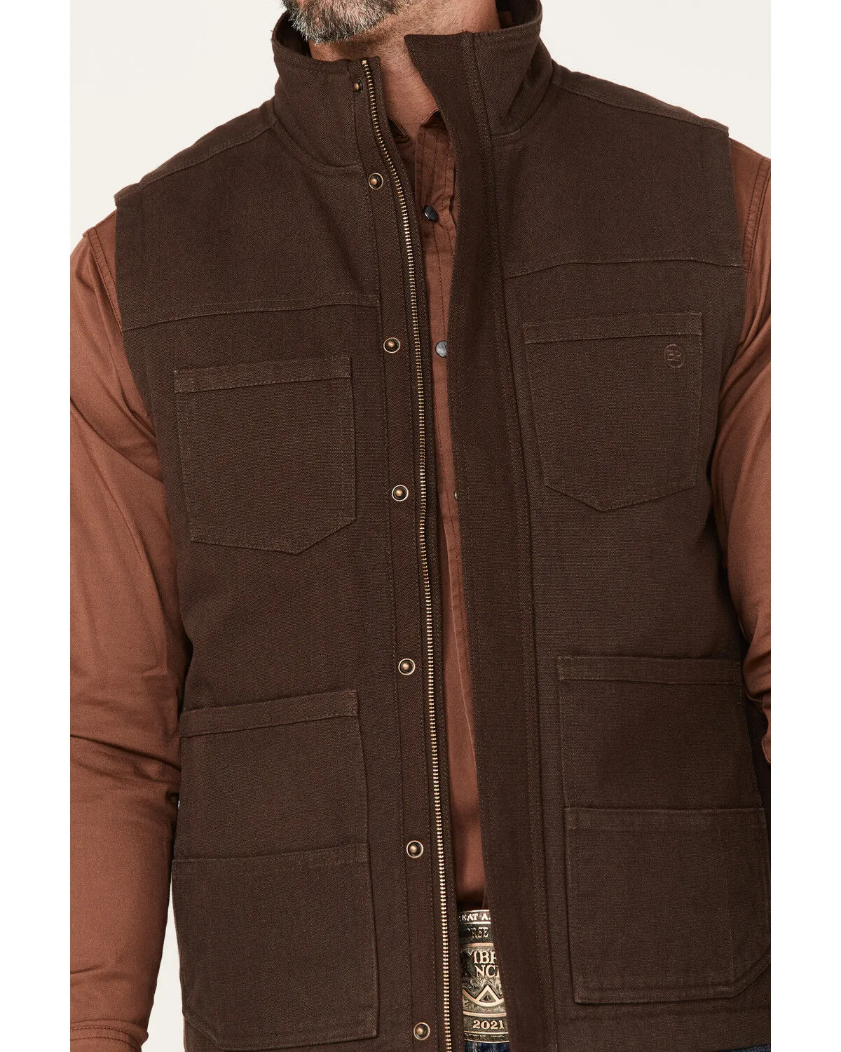 Blue Ranchwear Men's Insulated Duck Zip-Front Vest