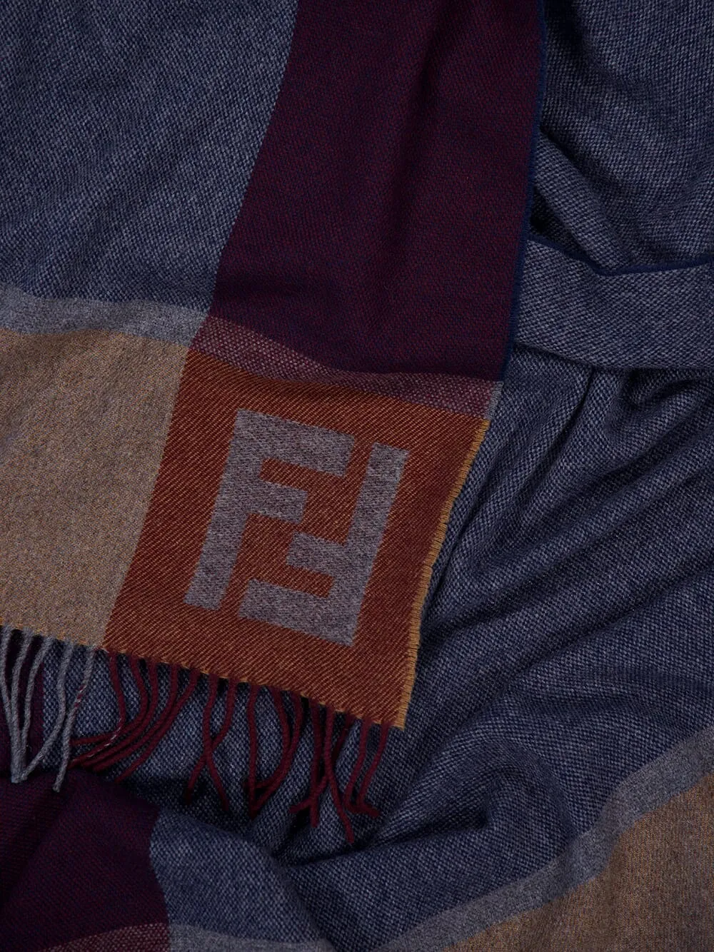 Blue Wool Maxi Scarf