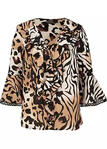 bonprix Animal Print Flounced Tunic | Kaleidoscope