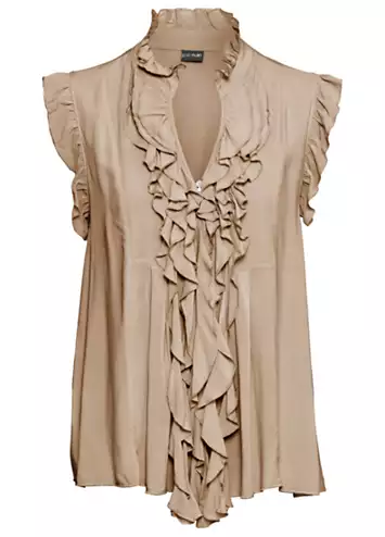 bonprix Flounced Sleeveless Top | Kaleidoscope