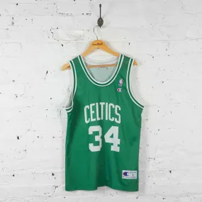 Boston Celtics Pierce Champion Basketball Vest Jersey - Green - L
