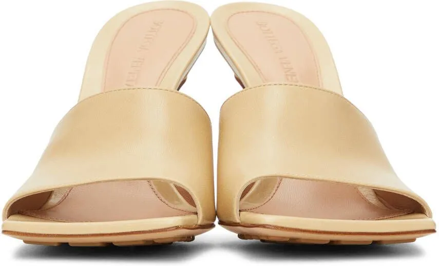 Bottega Veneta Beige Stretch Heeled Mules