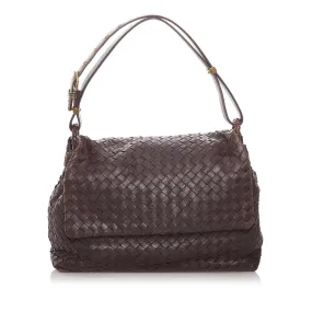 Bottega Veneta Intrecciato Flap Shoulder Bag