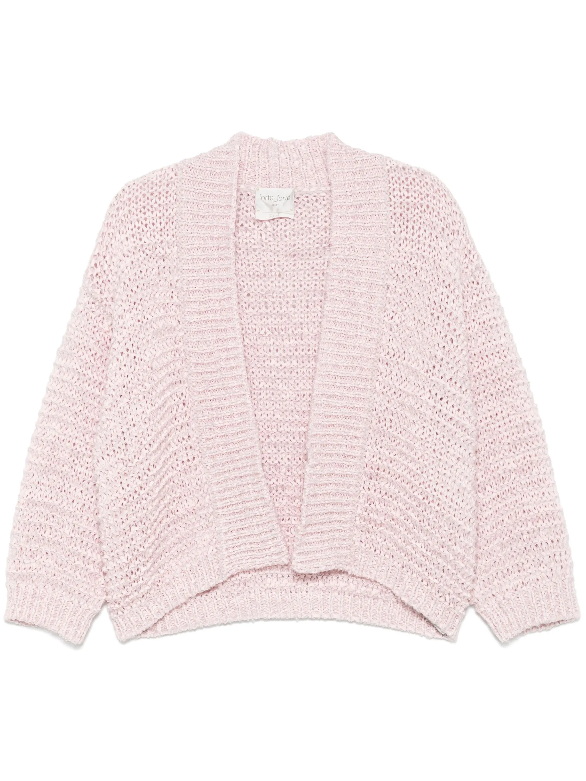 Boucl' chamois tape cardigan, rose