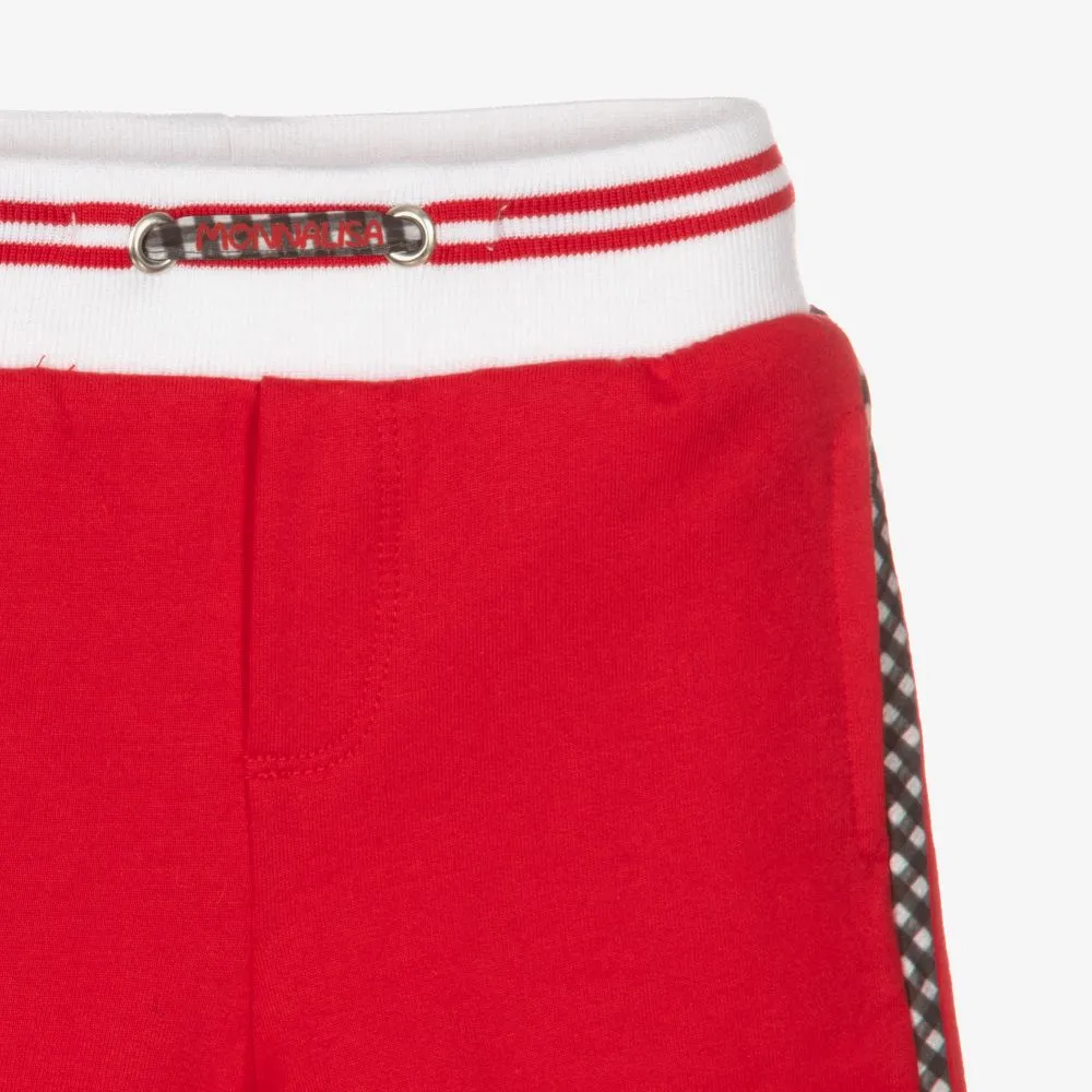 Boys Red Cotton Shorts
