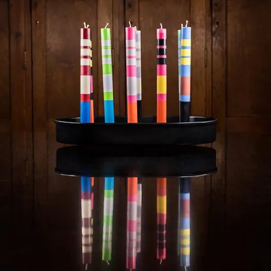 British Colour Standard Mixed Pack of 6 Dinner Candles