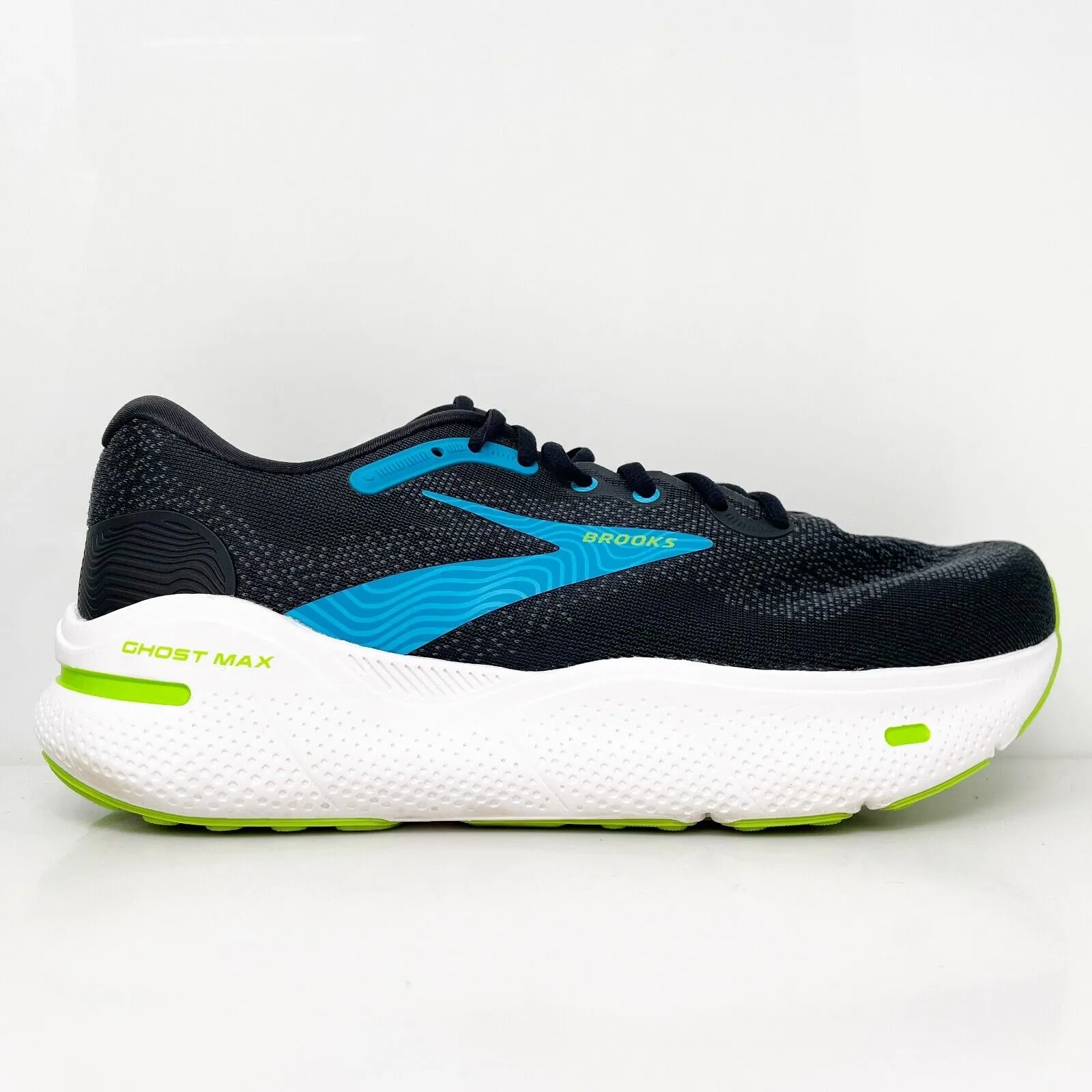 Brooks Mens Ghost Max 1104062E060 Black Running Shoes Sneakers Size 9 2E