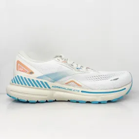 Brooks Womens Adrenaline GTS 23 1203811B152 White Running Shoes Sneakers Sz 6.5B
