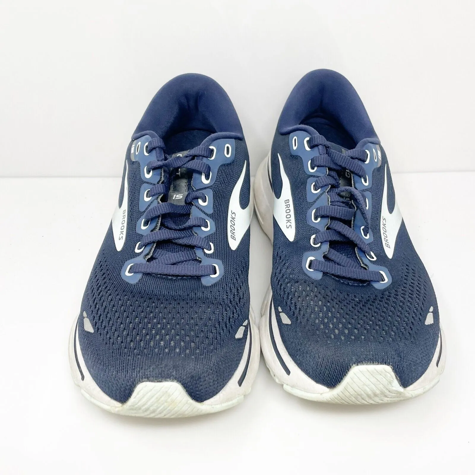 Brooks Womens Ghost 15 1203801B450 Blue Running Shoes Sneakers Size 8.5 B