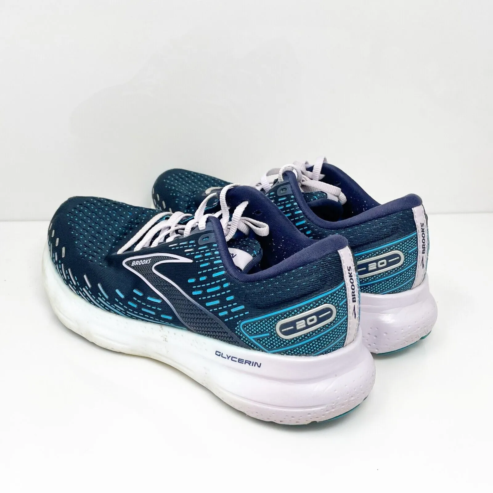 Brooks Womens Glycerin 20 1203691D499 Blue Running Shoes Sneakers Size 8.5 D