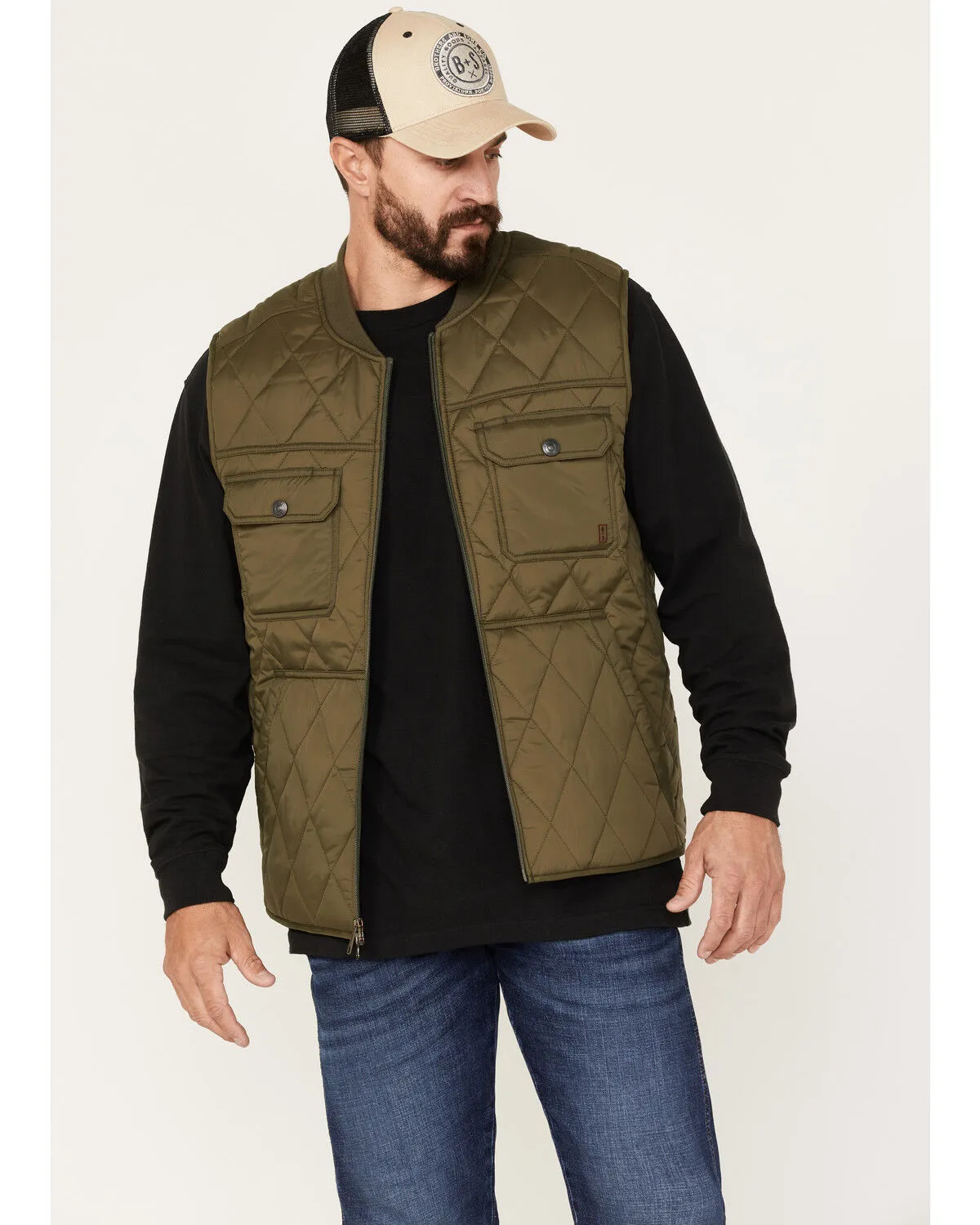 Brothers and Sons Men's Quilted Varsity Vest