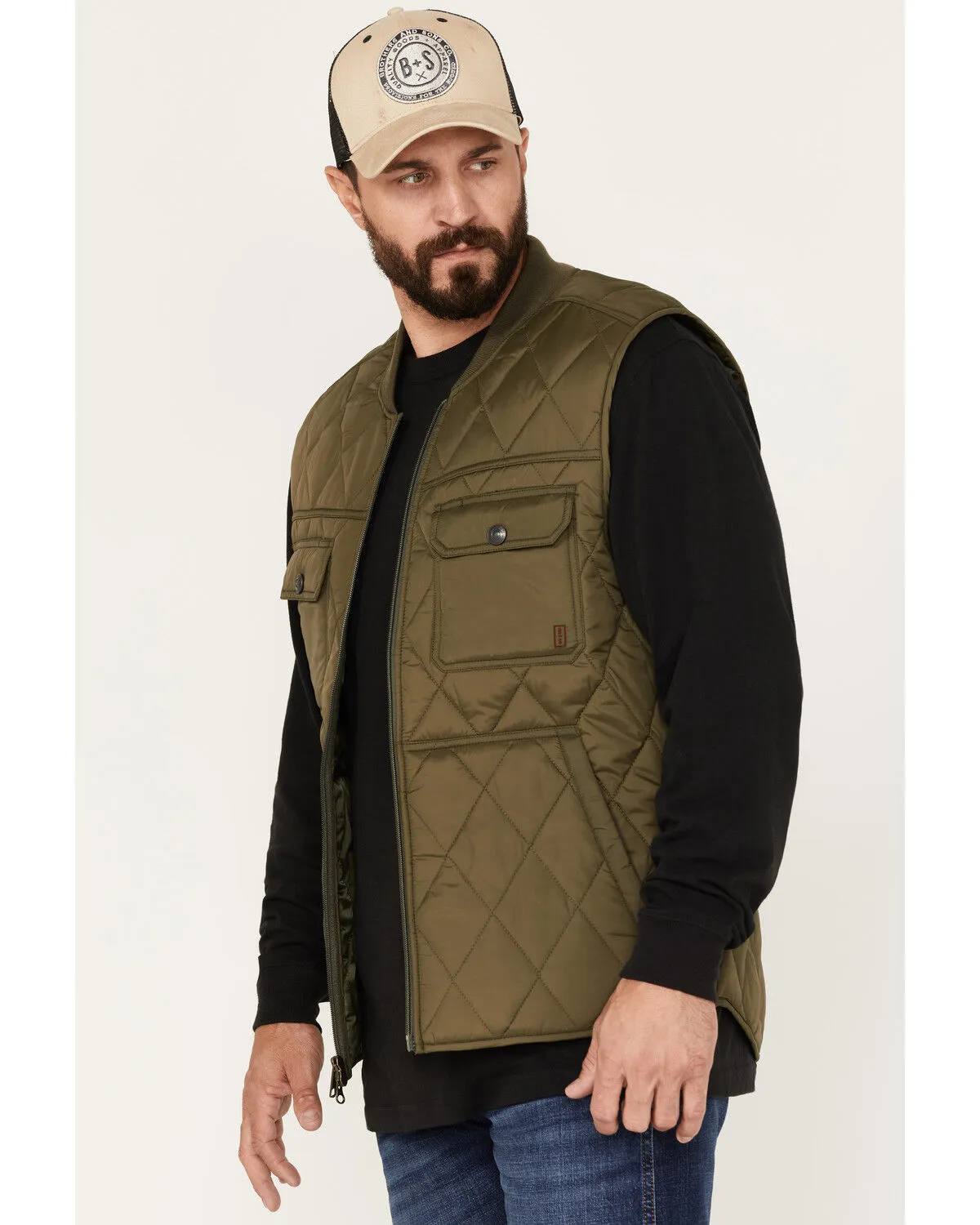 Brothers and Sons Men's Quilted Varsity Vest