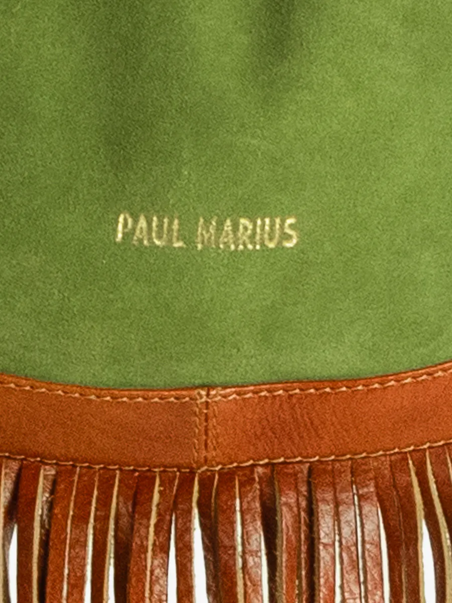 Brown and Khaki Leather Cross-body Bag for Women - LeChamane Nomade | PAUL MARIUS