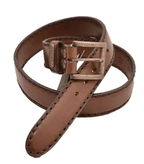 Brown leather belt 8563