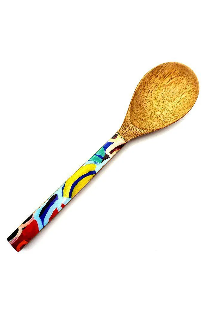 Brown Wooden Salad Serving Spoon