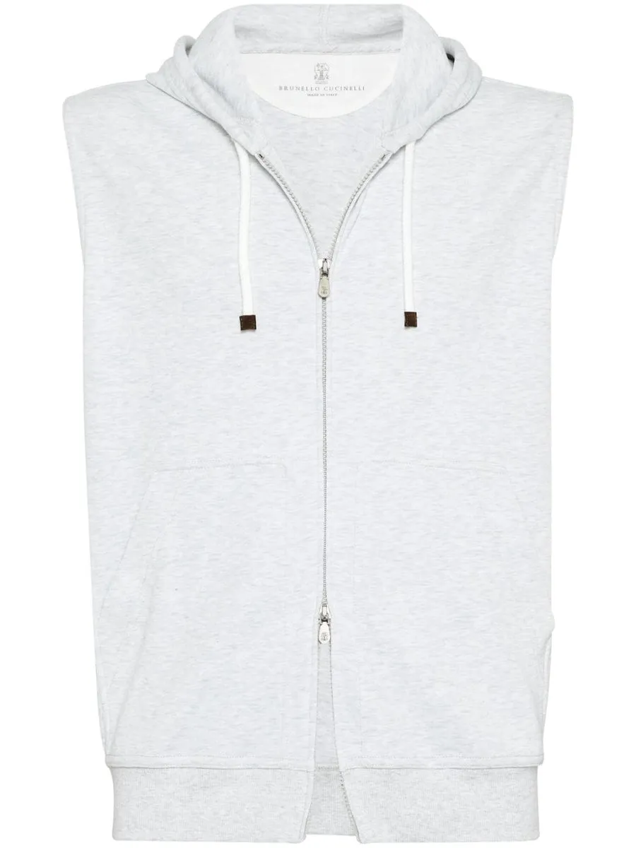 Brunello Cucinelli    Brunello Cucinelli Sleeveless Cotton Hoodie