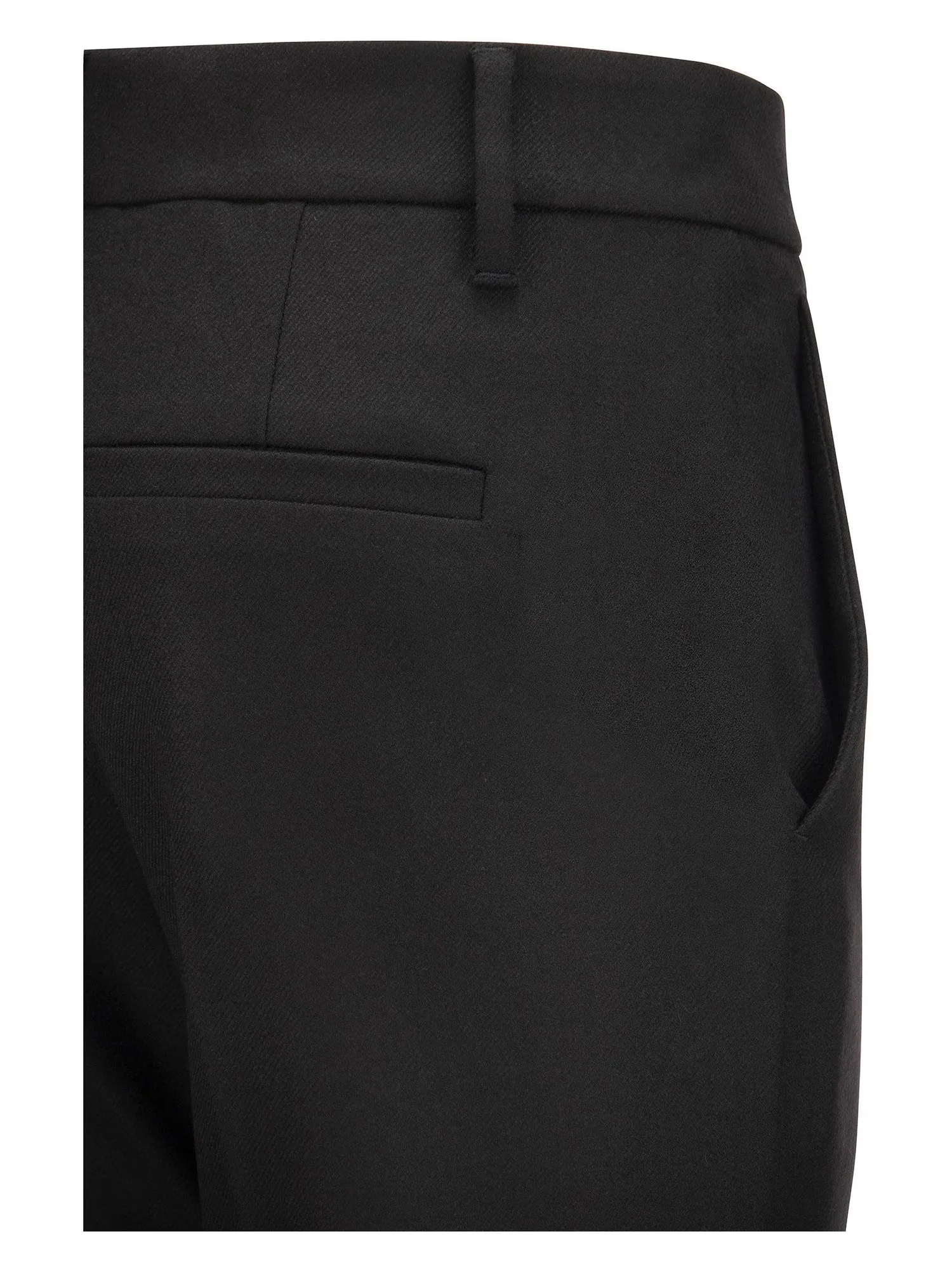 Brunello Cucinelli    Brunello Cucinelli Slim Cigarette Trousers In Stretch Virgin Wool Cover Up With Ankle Slit