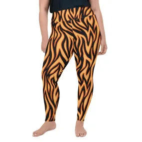 Burning Flame Plus Size Leggings