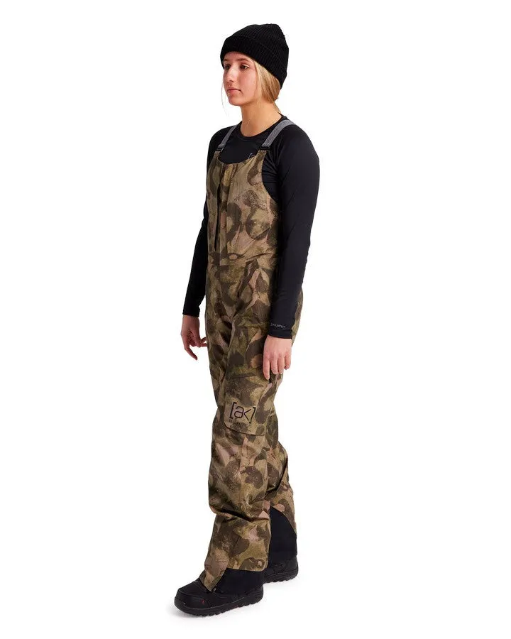 Burton [ak] GORE-TEX 2L Kimmy Women's Bib Pant Victor Camo 2022 | Snow Bibs Women's | Trojan Wake Ski Snow