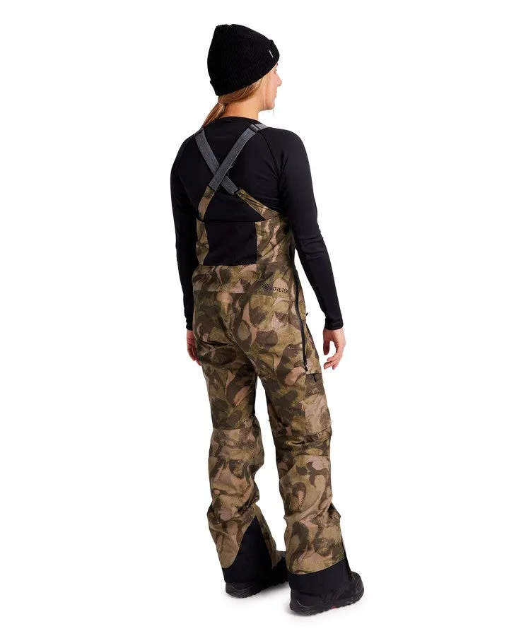 Burton [ak] GORE-TEX 2L Kimmy Women's Bib Pant Victor Camo 2022 | Snow Bibs Women's | Trojan Wake Ski Snow