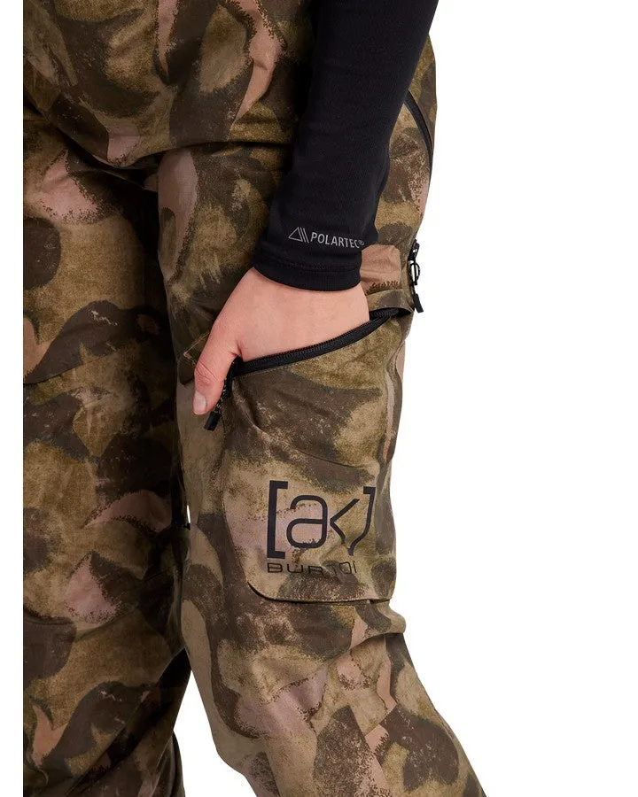 Burton [ak] GORE-TEX 2L Kimmy Women's Bib Pant Victor Camo 2022 | Snow Bibs Women's | Trojan Wake Ski Snow