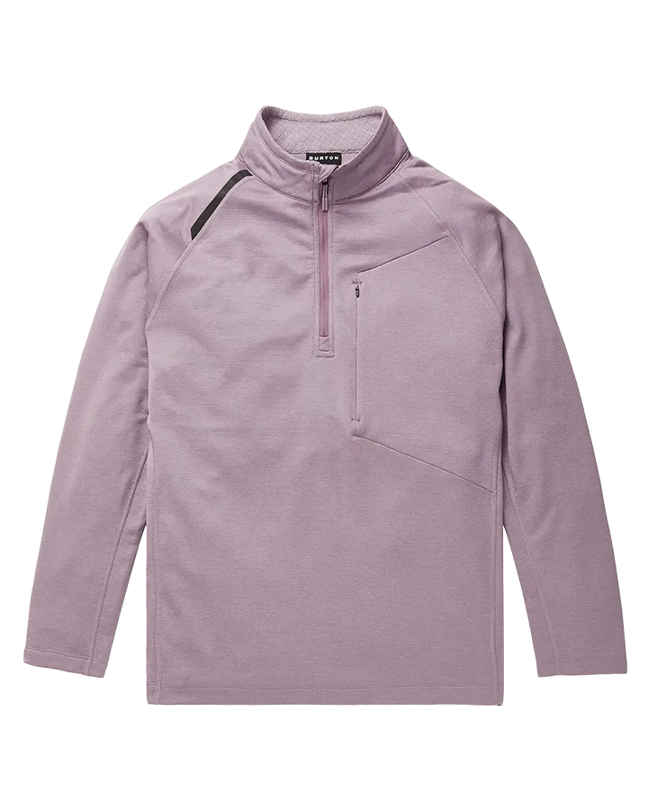 Burton Multipath Grid Quarter-Zip Fleece Elderberry 2023 | Hoodies/Pullovers | Snow Skiers Warehouse