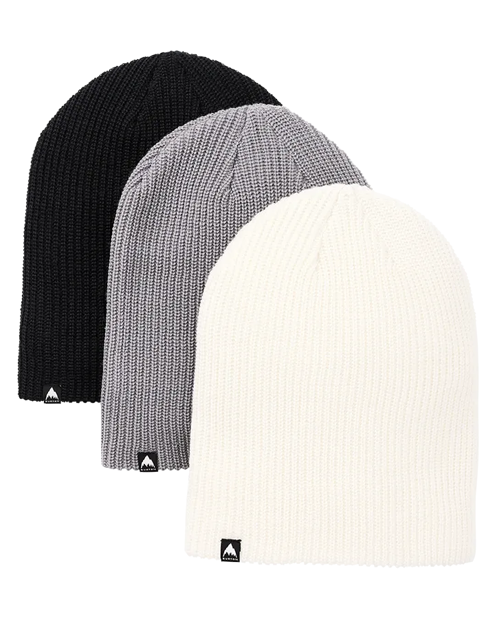 Burton Recycled Dnd Beanie - 3 Pack - True Black/Sharkskin/Stout White