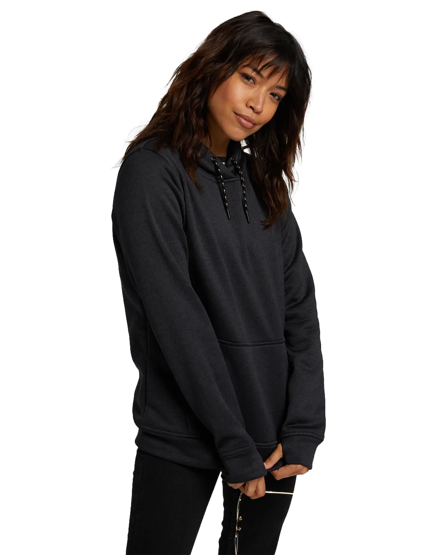 Burton Women's Oak Pullover Hoodie - True Black Heather