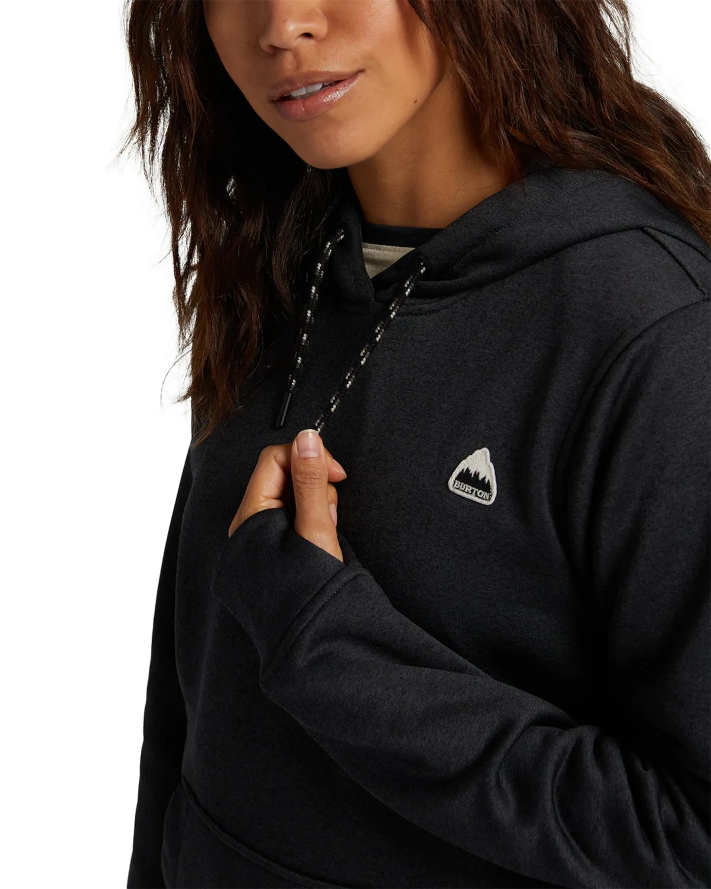 Burton Women's Oak Pullover Hoodie - True Black Heather