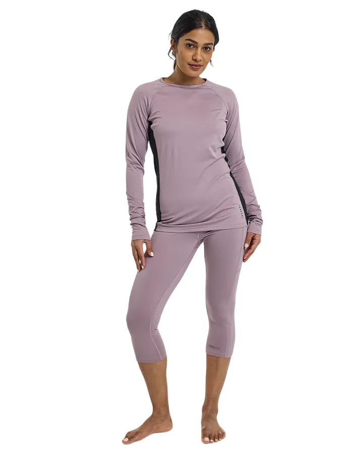 Burton Womens Midweight X Base Layer Crewneck - Elderberry - 2023