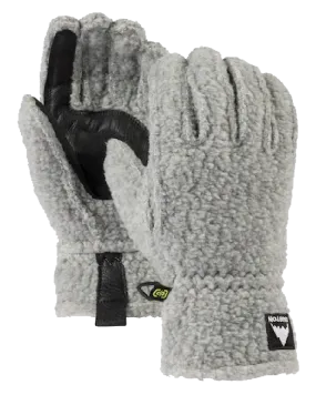 Burton Womens Stovepipe Fleece Gloves - Gray Heather - 2023