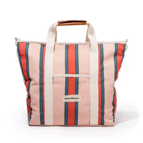 Business & Pleasure - Cooler Tote Bag - Bistro Dusty Pink Stripe-