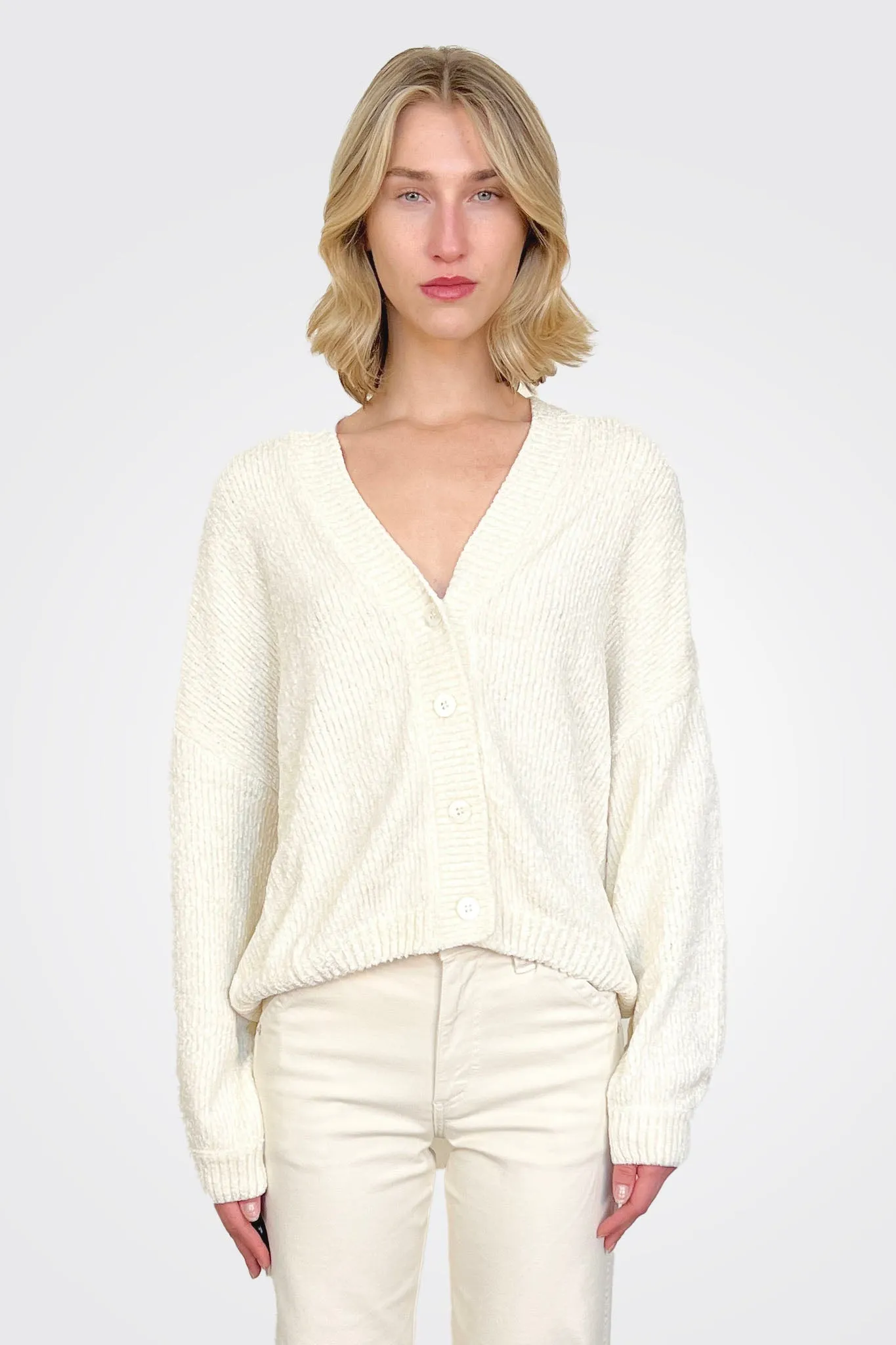 Button Cardigan - Cream