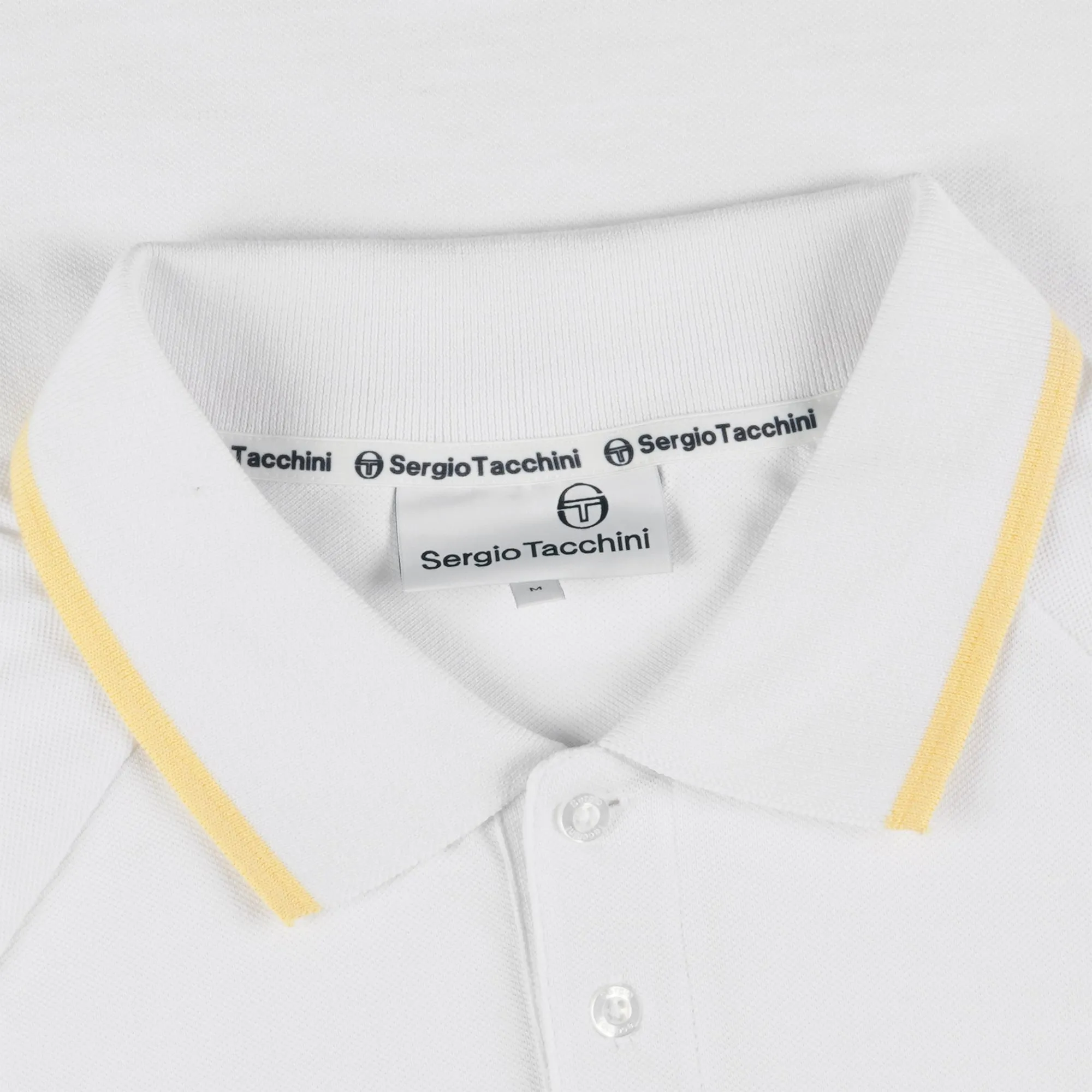 Cambio Polo Shirt - White and Golden 