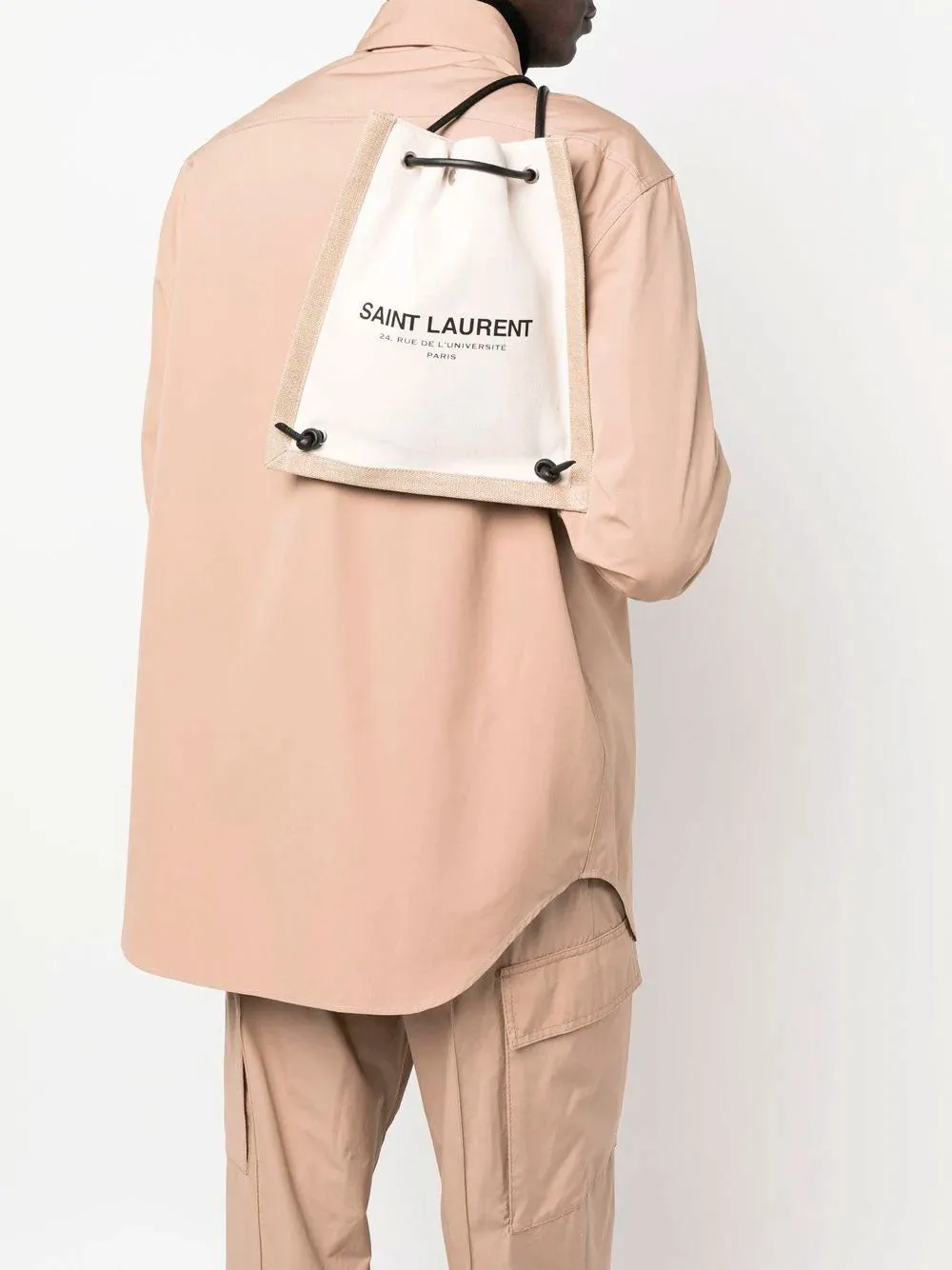 Canvas drawstring backpack