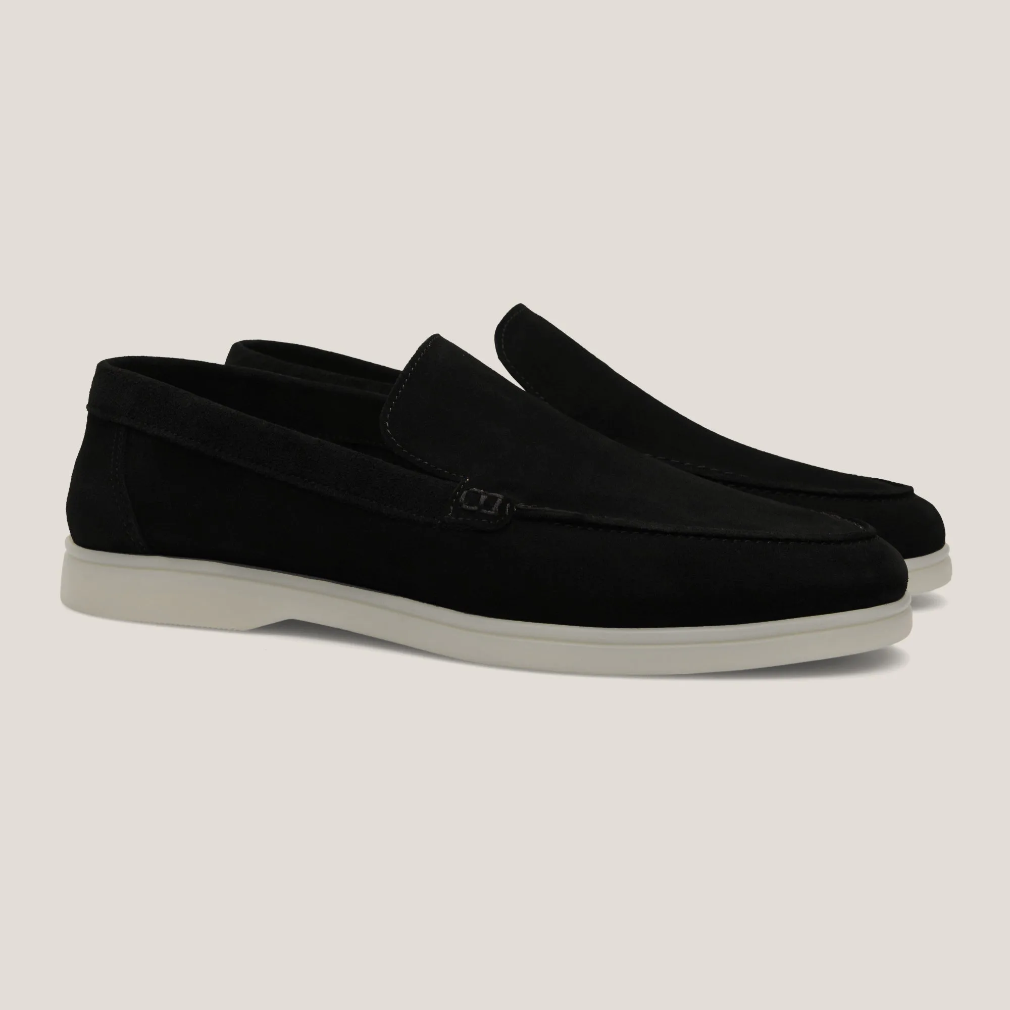 Capri Black Suede Loafers