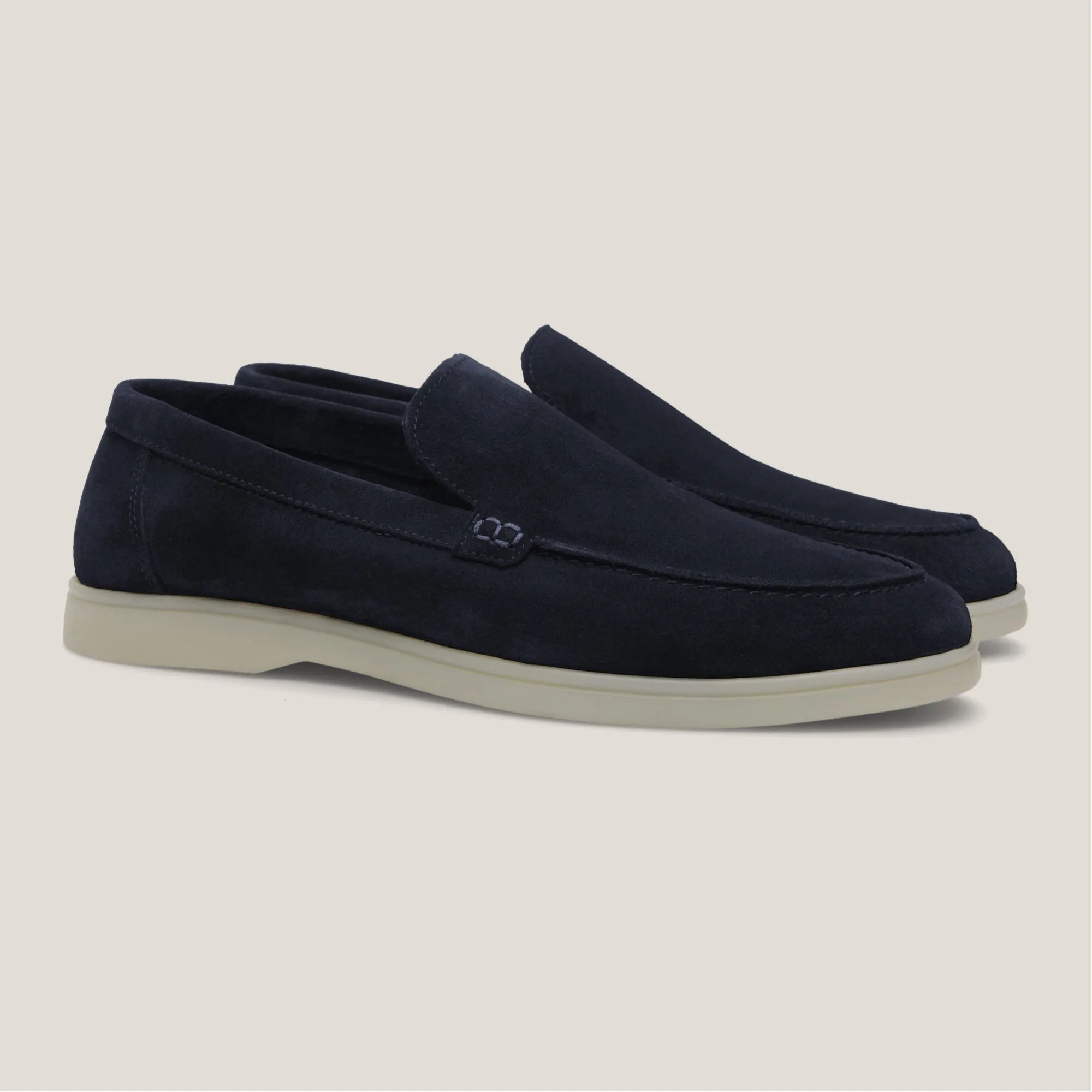 Capri Dark Navy Suede Loafers