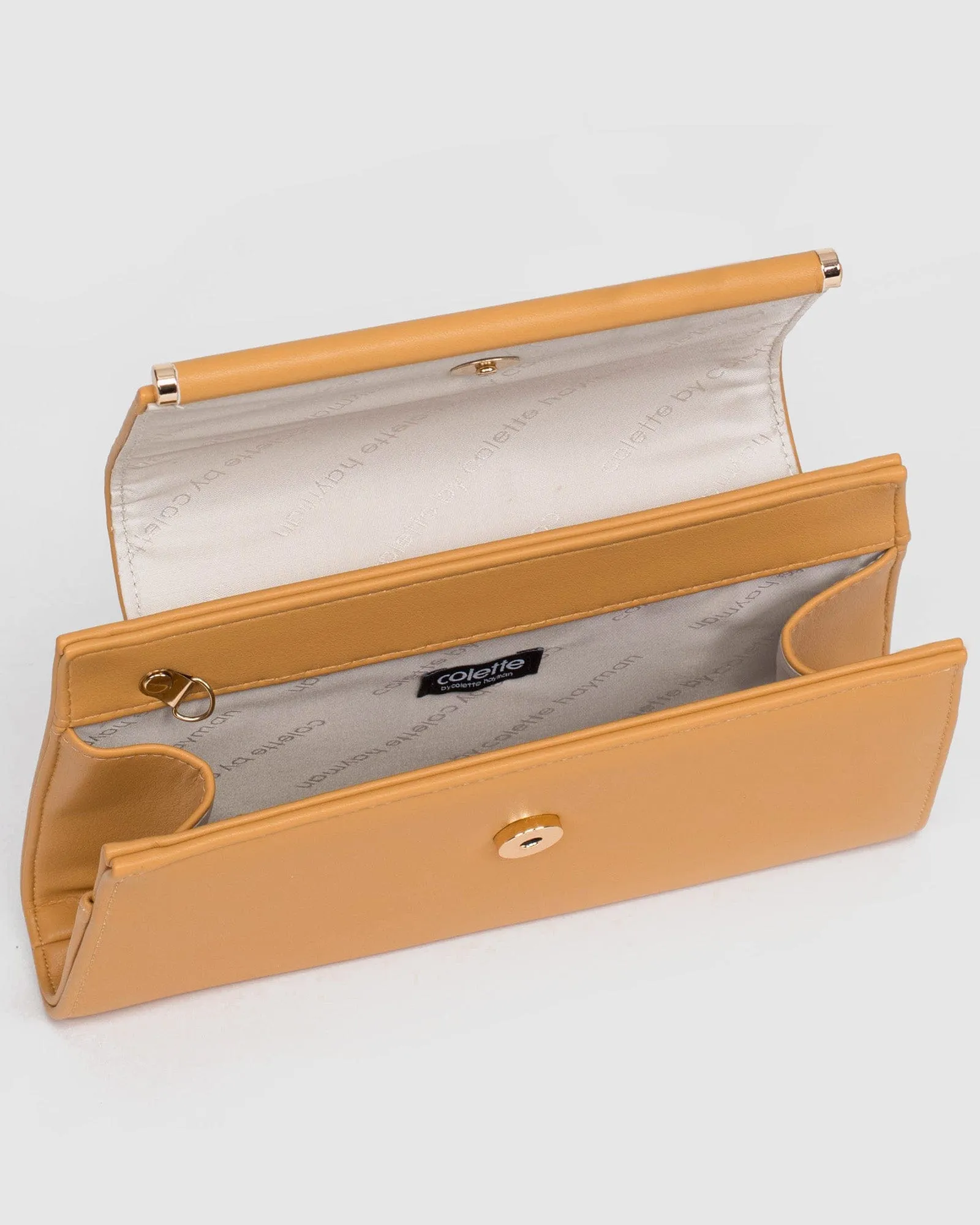 Caramel Folk Clutch Bag