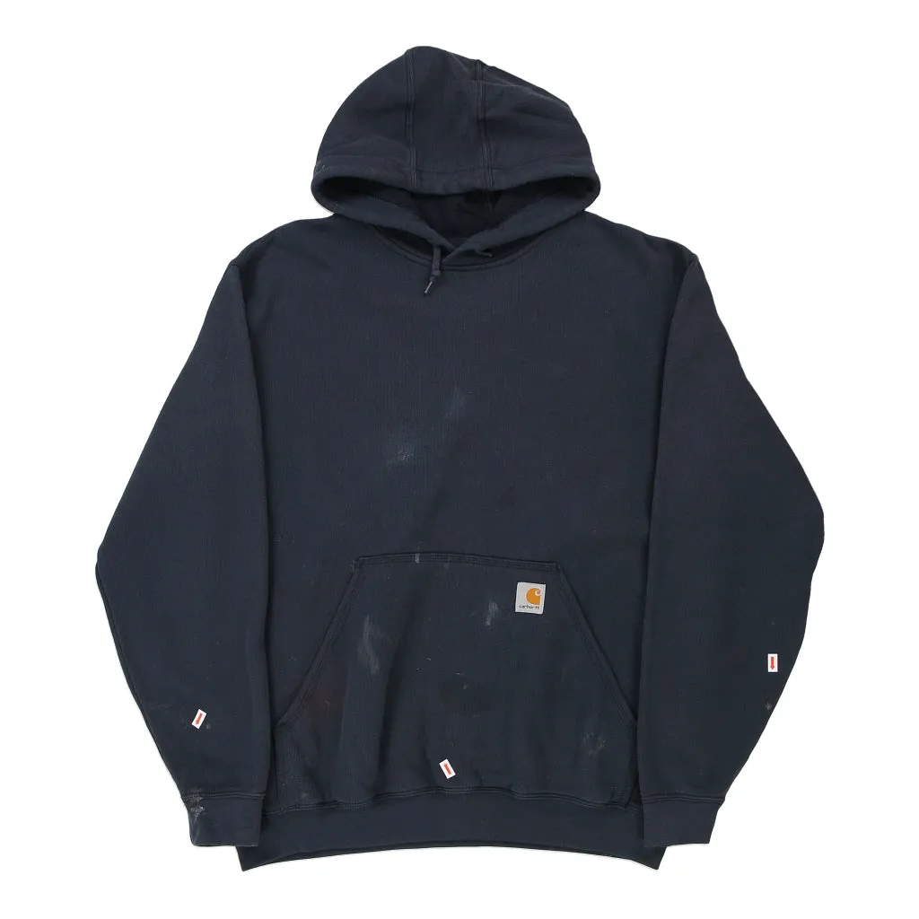 Carhartt Hoodie - Medium Navy Cotton Blend