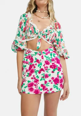 Carnation Janelle Linen Mini Skirt-