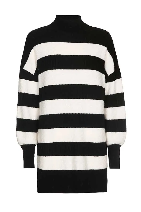 Caroline Biss STRIPED TUNIC PULLOVER