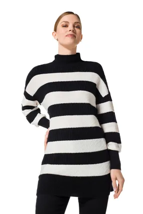 Caroline Biss STRIPED TUNIC PULLOVER