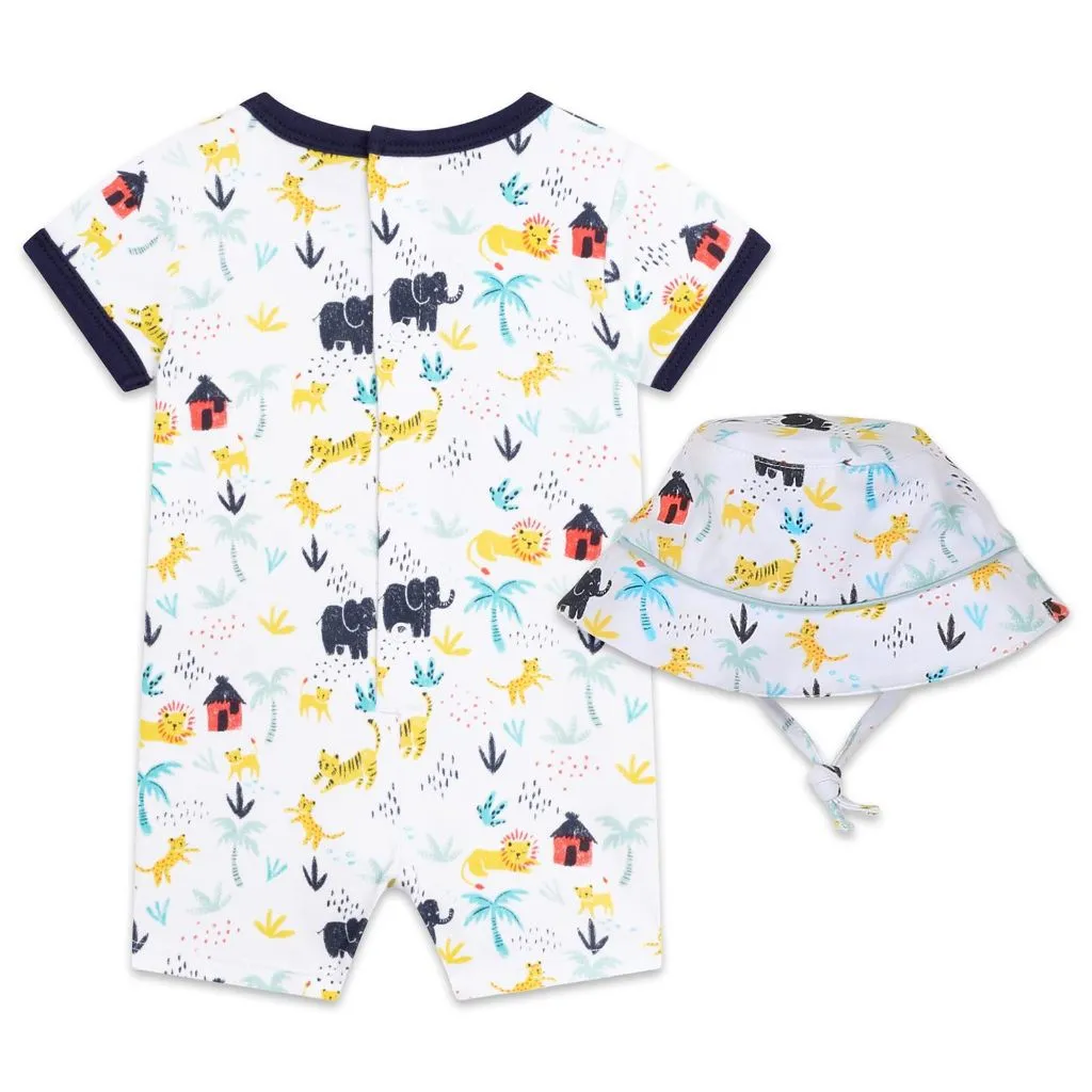 CARREMENT BEAU ROMPER & SUNHAT Y98153