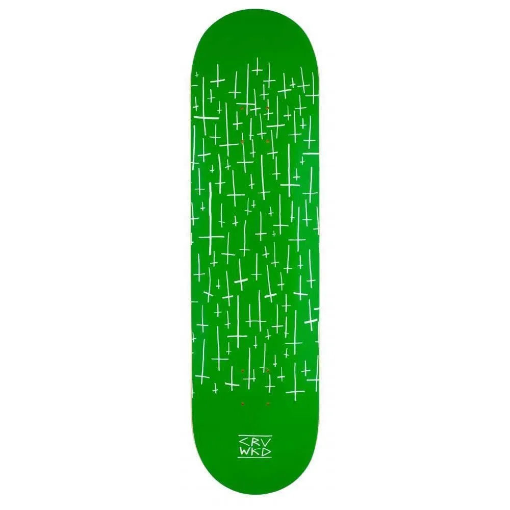 Carve Wicked Team Logo Skateboard Deck Green 8.25