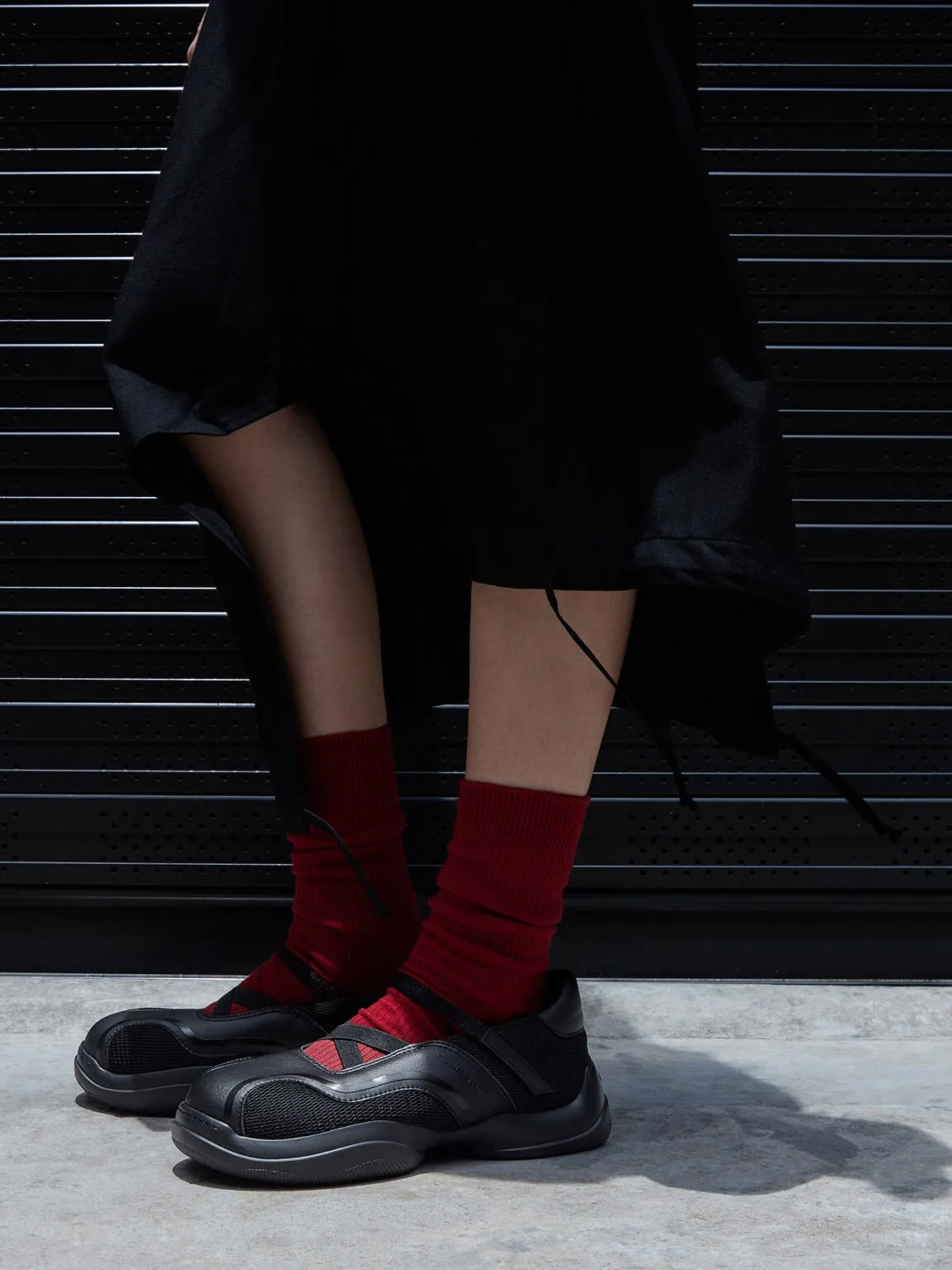 Casey Mesh Mary Jane Sneakers - Black