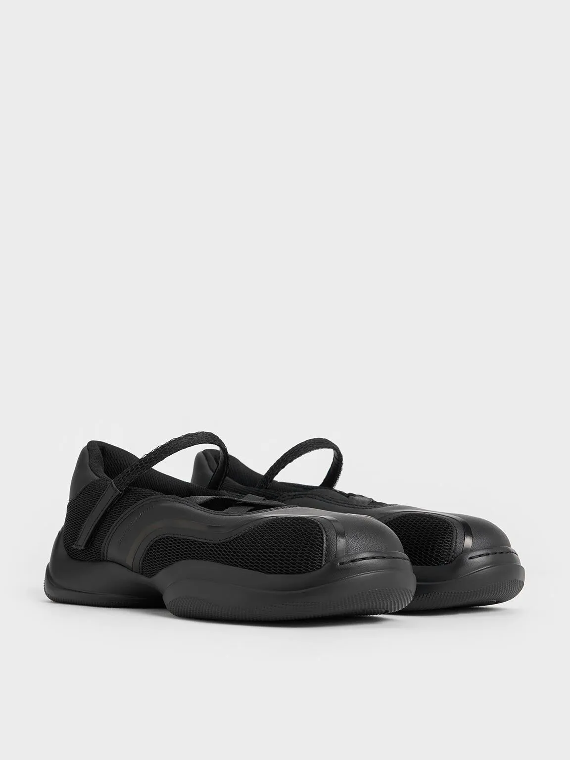 Casey Mesh Mary Jane Sneakers - Black
