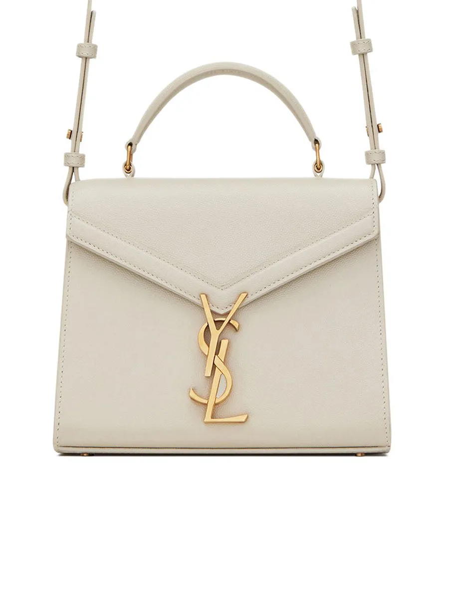 Cassandra Mini Top Handle Bag in Grain de Poudre Embossed Leather
