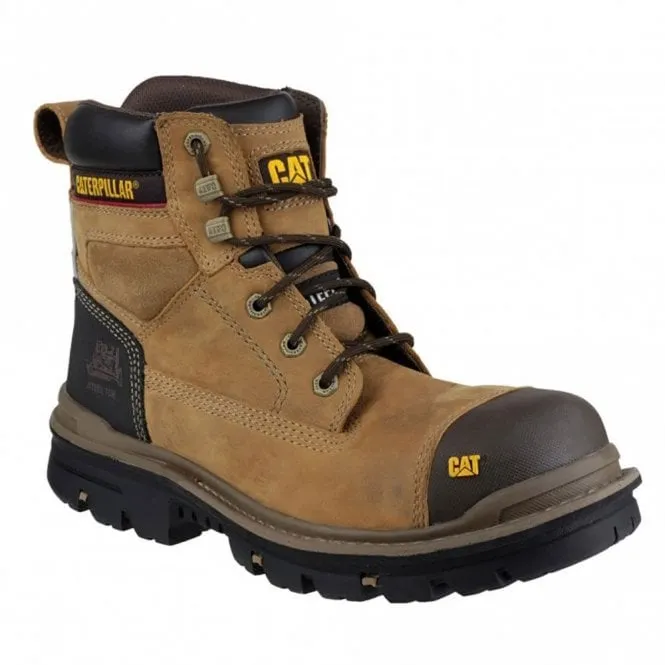 CAT Gravel 6" S3 Safety Boot Dark Beige - Wide Fitting